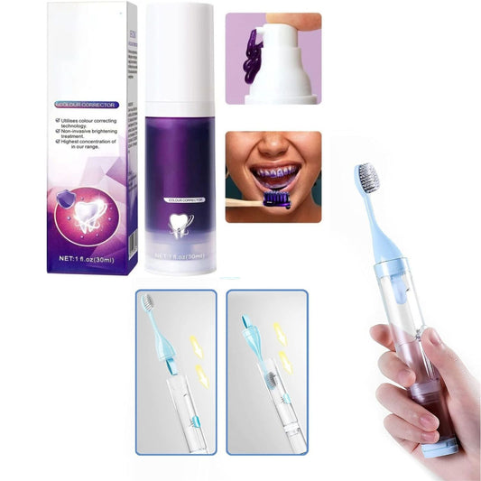 Combo Cepillo Dientes + Blanqueador Dental