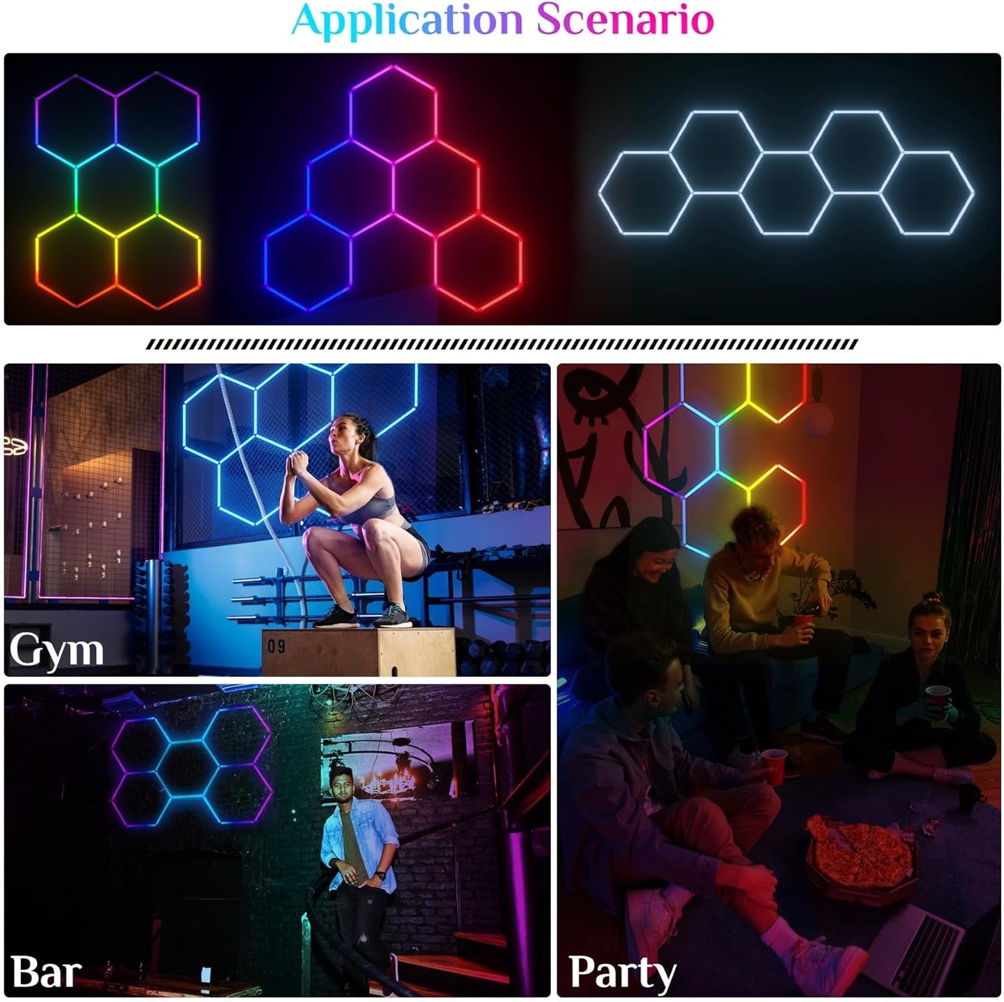 LUCES LED HEXAGONALES MULTI-COLOR LumiHEX™